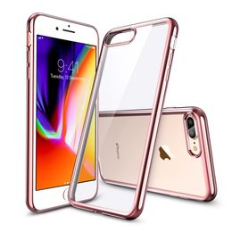 For Iphone 8 Plus Case Ultra Thin Slim Electroplated Soft TPU Protective Cover Cases for Iphone 8 8plus