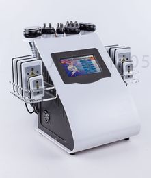 6 In 1 Ultrasonic Cavitation Vacuum Radio Frequency 8 pads Lipo Laser Slimming Machine for Spa