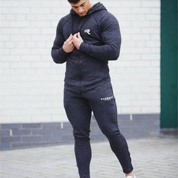 Hoodies Sport Suit Running Men Clothing Set Gym Sport Wear Tracksuit Fitness Body Building Men Hoodies+Pants Suit Jogger Set