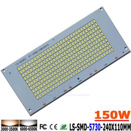 Freeshipping 150W SMD 5730 Light LED PCB 240X110mm 15000-16500lm Aluminum Heatsink With Source floodlight pcb plate for outdoor light Diy