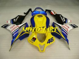 Motorcycle Fairing kit for HONDA CBR600RR F5 07 08 CBR600 RR CBR 600RR 2007 2008 ABS Yellow white blue Fairings set+gifts HC13