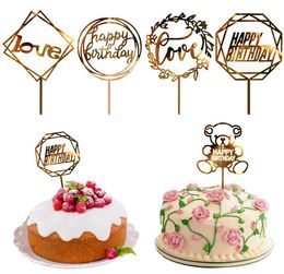 Baby Shower Party OR Déjoué Joyeux poussant gâteau Toppers-Oh Baby!