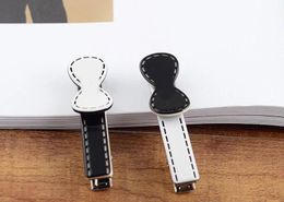 Fashion black and white 2 Colour acrylic cute small hair clips C hairpin one word clip for ladies Favourite barrettes headwear Jewellery accessories VIP gifts