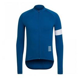 Mens Rapha Pro Team Cycling Long Sleeve Jersey MTB bike shirt Outdoor Sportswear Breathable Quick dry Racing Tops Road Bicycle clothing Y21042103
