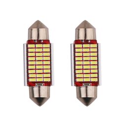 2PCS Easy Installation C5W 36MM LED Number Plate Light White Color