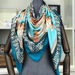 -2019 Nuovi sciarpe di design di lusso miglior regalo 130130 cm grandi sciarpe quadrate e scialli avvolgono hijabs pashmina inverno la spiaggia della spiaggia