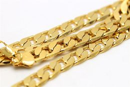 Wholesale-Hip hop Stainless Steel Jewellery 18K Gold Plated High Polished Miami Cuban Link Necklace Men Punk Curb Chain Butterfly Clas