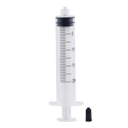 Dispensing Syringes 20cc 20ml Plastic with Tip Cap Pack of 10