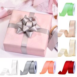 100 Yards/ Roll 9mm Silk Satin Ribbons Wedding Decorative Ribbon DIY Handmade Gift Wrapping Package Ribbon