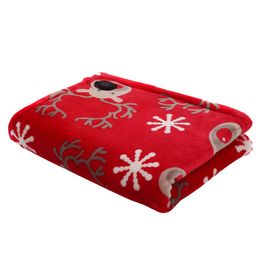 Electric Warm Heater Blanket Warm 12V Electric Heating Blanket Heated Blankets - Red