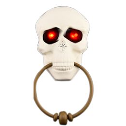 Halloween Decorations Light Up Talking Doorbell Skull Scary Haunted Door Bell for Outdoor House Bar Door Prop Decor Party Supplies JK1909XB