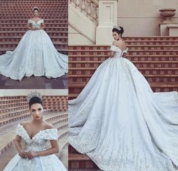 New Arrival White Appliques Wedding Dress Noble A-Line Off Shoulders Satin Long Country Garden Bride Bridal Gown Custom Made Plus Size