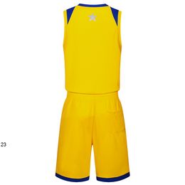 2019 New Blank Basketball jerseys printed logo Mens size S-XXL cheap price fast shipping good quality Yellow Y0042