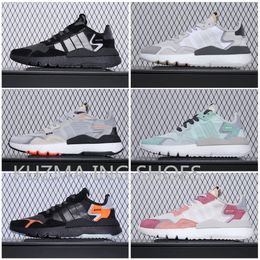 originals quality mens nite jogger runner casual shoes womens white black originals classic casual mint sports trainers shoes sliver outdoor sneakers