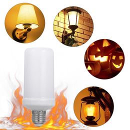 E14/E26/E27 LEDs Flame Effect Light Bulb 4 Lighting Modes Flaming Lamp Gravity Induced Mode