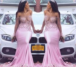 Long Sleeves Prom Dresses South African Black Girls Formal Pageant Holidays Wear Graduation Evening Party Gowns Custom Made Plus Size