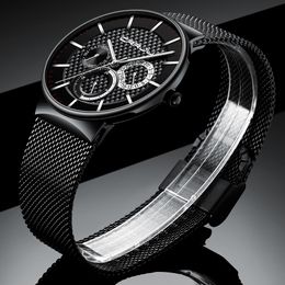 Relogio Masculino CRRJU Mens Watches Top Brand Luxury Ultra-thin Wrist Watch Chronograph Sport Watch erkek saati reloj hombre252Q
