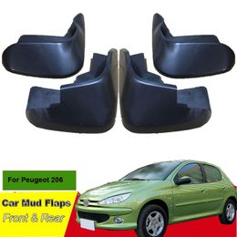 Tommia For Peugeot 206 2008 Year Car Mud Flaps Splash Guard Mudguard Mudflaps 4pcs ABS Front & Rear Fender