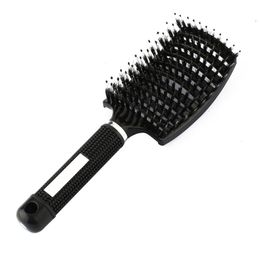 Pro Hair Scalp Massage Comb Hairbrush Bristle&Nylon Women Wet Curly Detangle Hair Brush for Salon Hairdressing Styling Tools DHL Free