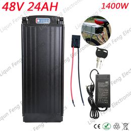 US EU no tax 48v 24ah Electric Bicycle Lithium Battery Charger Rear rack Aluminium battery 48V 1000W +54.6V 2A Charger.