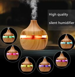 Home wood grain humidifier explosions Colourful aromatherapy USB acoustic atomizer