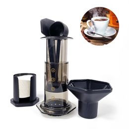 350ml New Filter Glass Espresso Coffee Maker Portable Cafe French Press CafeCoffee Pot For AeroPress Machine T200111308t