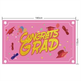 180X115CM Graduation Celebration Flag Banner, Your Own Flag Logo , Hanging Advertising Polyester Fabric Printed, Free Shipping