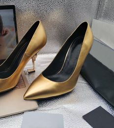 Spring and Autumn 2019 Fashion High-end Designer Women's Shoes with Irregular Leather soles and 8.5 cm Leather Tip High-heeled and Dresses s