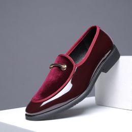 Loafer Herren Party Schuhe Lackleder Schuhe Hochzeitskleid 2019 blaue Oxford Schuhe für Männer große Größe Männer Mode Scarpe Uomo Eleganti Wesele