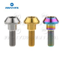 Wanyifa Titanium Bolt M6x 20mm Tapered Ball Conical Head for Yamaha Bicycle Motorcycle Brake Brakes