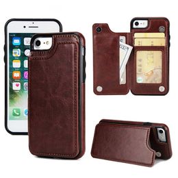 PU Leather Phone Case For iphone 11 Pro Max XR X 8 Soft TPU Wallet Case Luxury Back Cover with Credit Card Slots