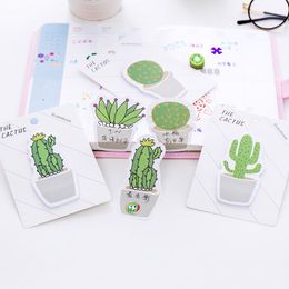 Cute Cactus Memo Pad Sticky Note Sticker Memo Book Note Paper N Stickers Stationery Office Accessories School Supplies DLH423