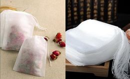 500sets 100Pcs/set Teabags 5.5 x 7CM Empty Tea Bags With String Heal Seal Philtre Paper for Herb Loose Tea