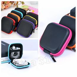 Mini Zipper Earphone box Protective USB Cable Organiser Spinner Storage Bags Headphone Case PU Earbuds Pouch homewareT2I5599