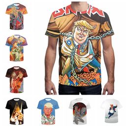 Donald Trump Camiseta Hombre Wome Unisex Impresión 3D Homme O-cuello Camisas de manga corta Pro EE. UU. Presidente Camiseta Trump Tops AAA2232