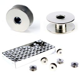 10 Pcs Single Needle Flat Car Aluminium Bobbins Industrial Sewing Machine Tools Metal Spools Craft Sewing Machine Spools