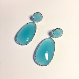 Wholesale-Queen Lotus Famous Brand High Quality Original Crystal Vintage Women Drop Earrings For Wedding 5 Colours Whosale