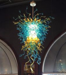 Italian Murano Glass Pendant Large French Crystal Chandelier Handmade Blown Glass Chandelier Blue and Amber Glass Art Chandelier Lighting Italian Murano Glass Pendant Large French Crystal Chandelier Handmade Blown Glass Chandelier Blue and Amber Glass Art Chandelier Lighting