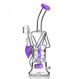 10.1 inchs klein recycler oil rigs Hookahs glass water bongs smoke pipe Percolator Unique bong dab rigs with 14mm banger