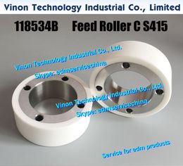 S415 Feed Roller C (Ceramic) 118534B Size: 70x42x25tmm Sub Roller for Sodic AQ327,AQ300L,AQ537L,SL400,SL600 (New model) 118534C edm Roller U