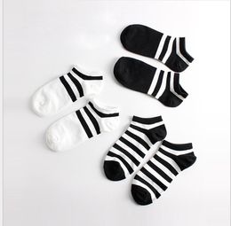Black-and-white Baitie Classic Cotton Socks Striped Starship Socks Japanese Short Socks