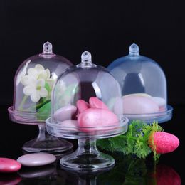 12pcs/Lot Wedding Candy Box Transparent Plastic Tray Box Baby Shower Birthday Guests Gift Home Party Supplies C1119