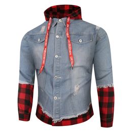 Mens Designer Jackets Hooded Coat Fashion Matching Hats for Men's Denim Jackets Streetwear Hip Hop Sweatshirt Jacket Mens Clothing Plus Size
