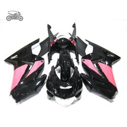 Free Custom fairings for Kawasaki Ninja 250R ZX250R ZX 250 2008 2009-2014 EX250 08-14 pink black road racing motorcycle fairing bodywork