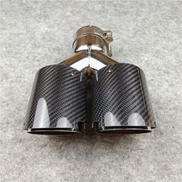 Top Quality Y Model Double Exhaust tail tip/ System Pipes Carbon Fiber For Tuning Car Accessories
