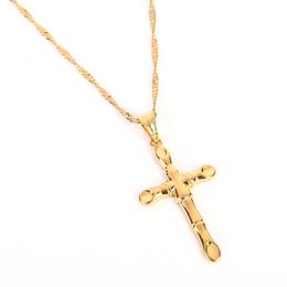 Jesus Cross Necklaces Pendants For Women Gifts Female Fshion Cute Hot Nice Women Gold Color Cross