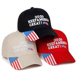 Trump Baseball Hat Cap 2020 keep America Great Cap Adjustable Baseball Hat with USA Flag Embroidered party hat LJJK2102