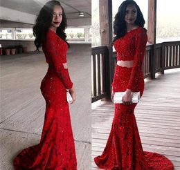 South African Black Girls Burgundy Prom Dresses 2019 Two Pieces Lace Holidays Graduation Wear Evening Party Gowns Custom Made Plus Size