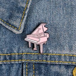 Lovely Mini Pink Piano Enamel Pins Pianist Art Music Concert Performer Badges Brooches Hat Pin Button Jewelry Gift For Friend