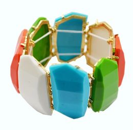 New Charming Fashion Colourful Resin Gem Lovely Bracelet